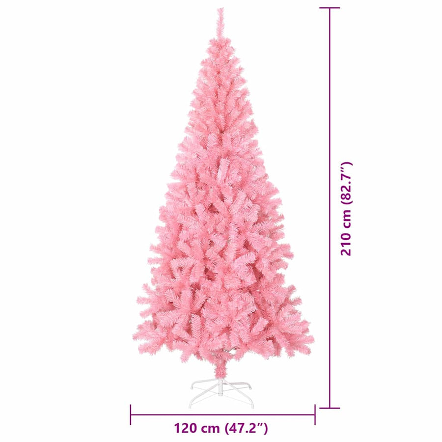 Kerstboom met 300 LED met standaard Roze 210 cm PVC