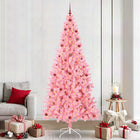 Kerstboom 240 cm roze met 300 led en standaard pvc