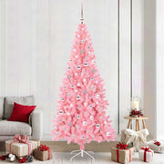 Kerstboom 240 cm roze met 300 led en standaard