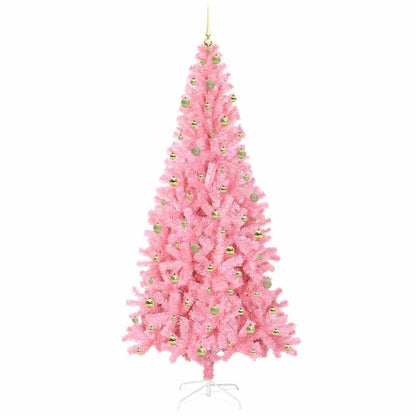 Kerstboom met 300 LED met standaard Roze 240 cm PVC