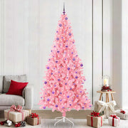 Kerstboom 240 cm roze met 300 led en standaard