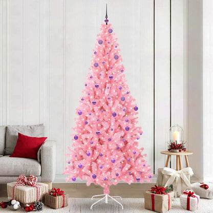 Kerstboom Met 300 Led Met Standaard Pvc Roze 240 cm