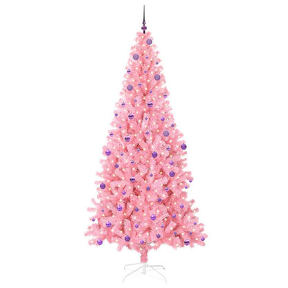Kerstboom Met 300 Led Met Standaard Pvc Roze 240 cm