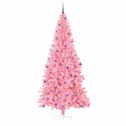 Kerstboom Met 300 Led Met Standaard Pvc Roze 240 cm