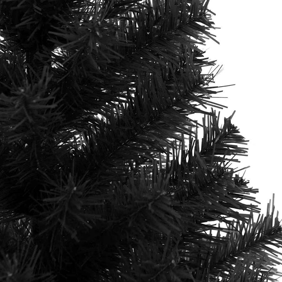 Kerstboom met 150 LED met standaard Zwart 120 cm PVC