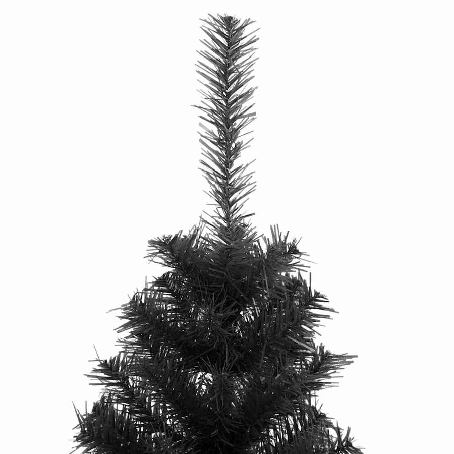 Kerstboom met 150 LED met standaard Zwart 120 cm PVC