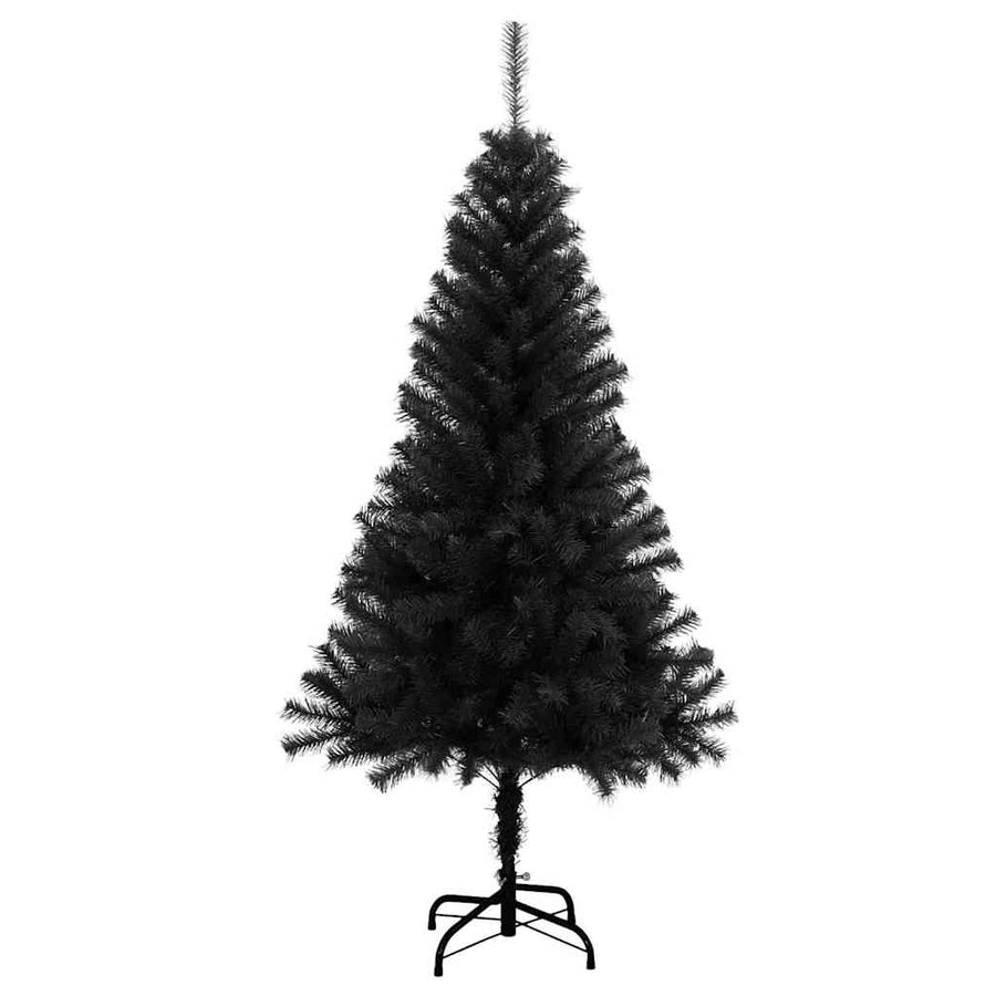 Kerstboom met 150 LED met standaard Zwart 120 cm PVC