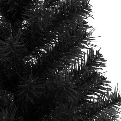 Kerstboom met 150 LED met standaard Zwart 120 cm PVC