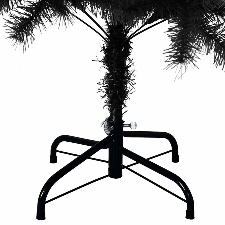 Kerstboom met 150 LED met standaard Zwart 150 cm PVC