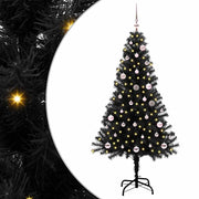 Kerstboom 150 cm met 150 LED zwart