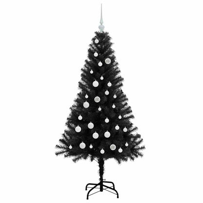 Kerstboom met 150 LED met standaard Zwart 150 cm PVC