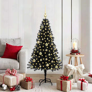 Kerstboom 150 cm zwart met 150 LED