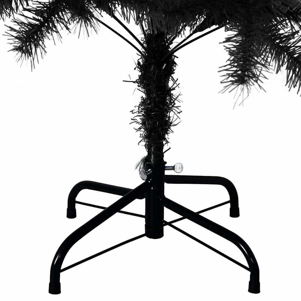 Kerstboom met 150 LED met standaard Zwart 150 cm PVC
