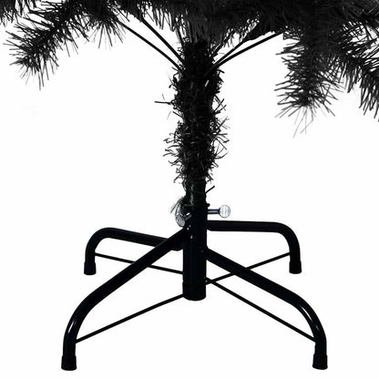 Kerstboom met 150 LED met standaard Zwart 150 cm PVC