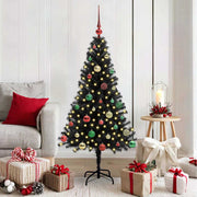 Kerstboom 150 cm met 150 LED zwart