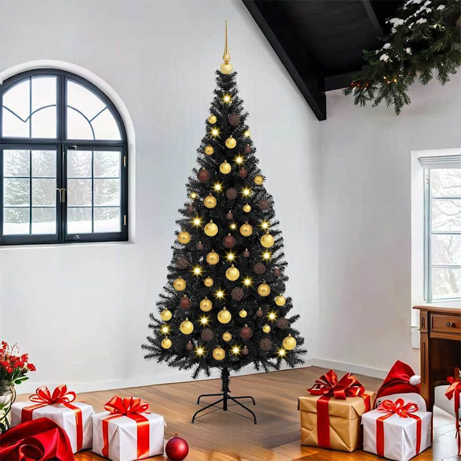 Kerstboom Zwart 180 cm PVC