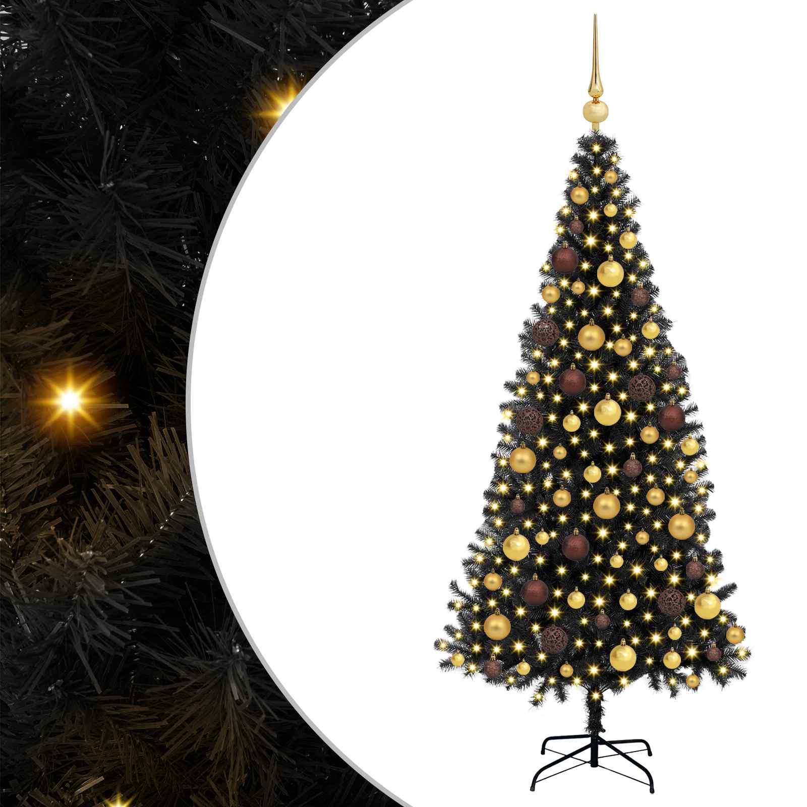 Kerstboom Zwart 180 cm PVC