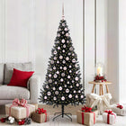 Kerstboom 180 cm zwart met 300 LED en standaard