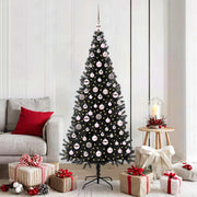 Kerstboom 180 cm zwart met 300 LED en standaard