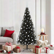 Kerstboom 180 cm met 300 LED zwart PVC