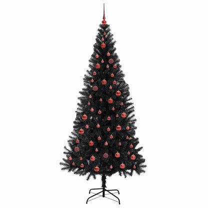 Kerstboom met 300 LED met standaard Zwart 210 cm PVC