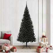 Kerstboom 210 cm met 300 LED zwart