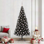 Kerstboom 210 cm zwart met 300 LED en standaard
