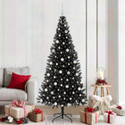 Kerstboom 210 cm met 300 LED zwart