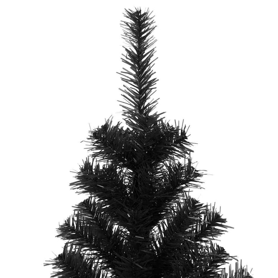 Kerstboom Met 300 Led Met Standaard Pvc Zwart 210 cm met LED's &gouden ballen