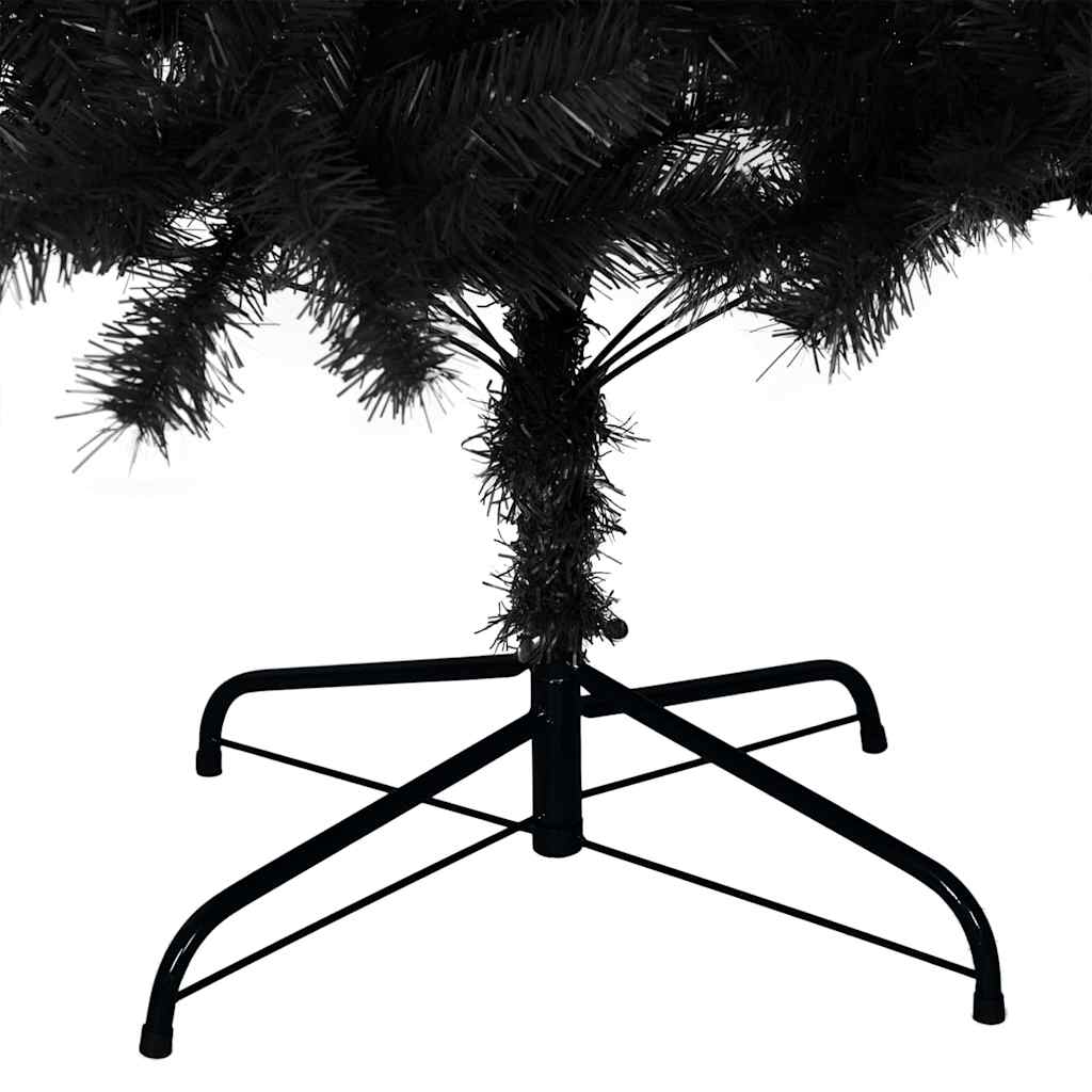 Kerstboom met 300 LED met standaard Zwart 210 cm PVC