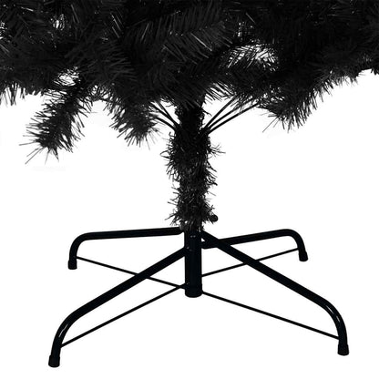 Kerstboom met 300 LED met standaard Zwart 210 cm PVC
