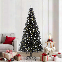 Kerstboom met 300 LED met standaard Zwart 210 cm PVC