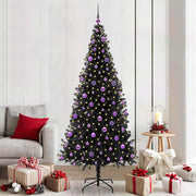 Kerstboom 210 cm met 300 LED zwart