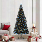 Kerstboom 210 cm met 300 LED zwart