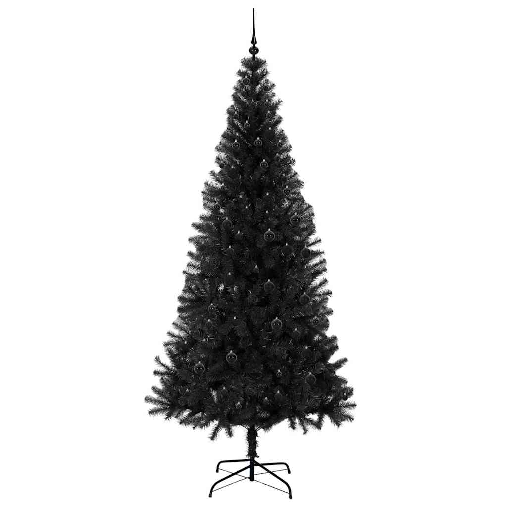 Kerstboom Met 300 Led Met Standaard Pvc Zwart 240 cm