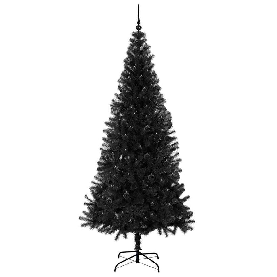 Kerstboom Met 300 Led Met Standaard Pvc Zwart 240 cm