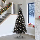 Christmas Tree With 300 LEDs With Stand PVC Black 240 cm