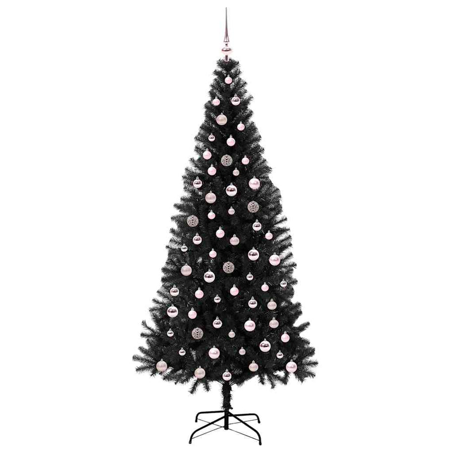 Kerstboom Met 300 Led Met Standaard Pvc Zwart 240 cm