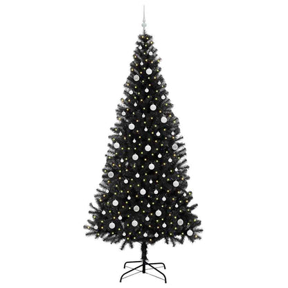 Kerstboom Met 300 Led Met Standaard Pvc Zwart 240 cm