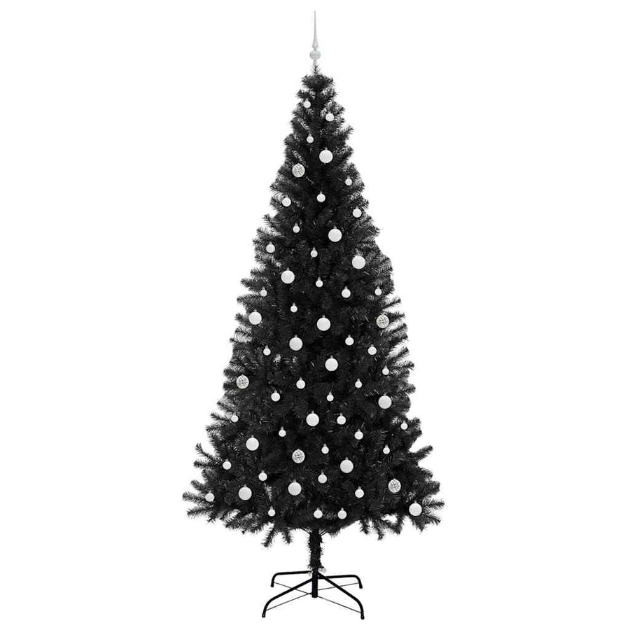Kerstboom Met 300 Led Met Standaard Pvc Zwart 240 cm