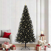 Kerstboom 240 cm met 300 LED warmwit zwart