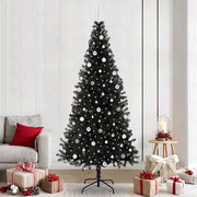 Kerstboom 240 cm zwart PVC met 300 LED
