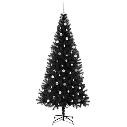 Kerstboom met 300 LED met standaard Zwart 240 cm PVC