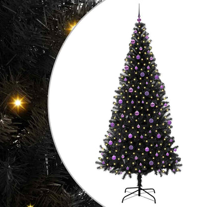 Kerstboom Met 300 Led Met Standaard Pvc Zwart 240 cm