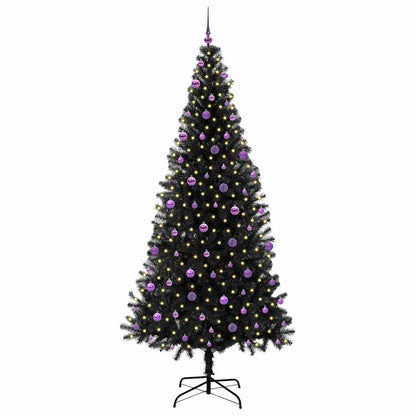 Kerstboom Met 300 Led Met Standaard Pvc Zwart 240 cm
