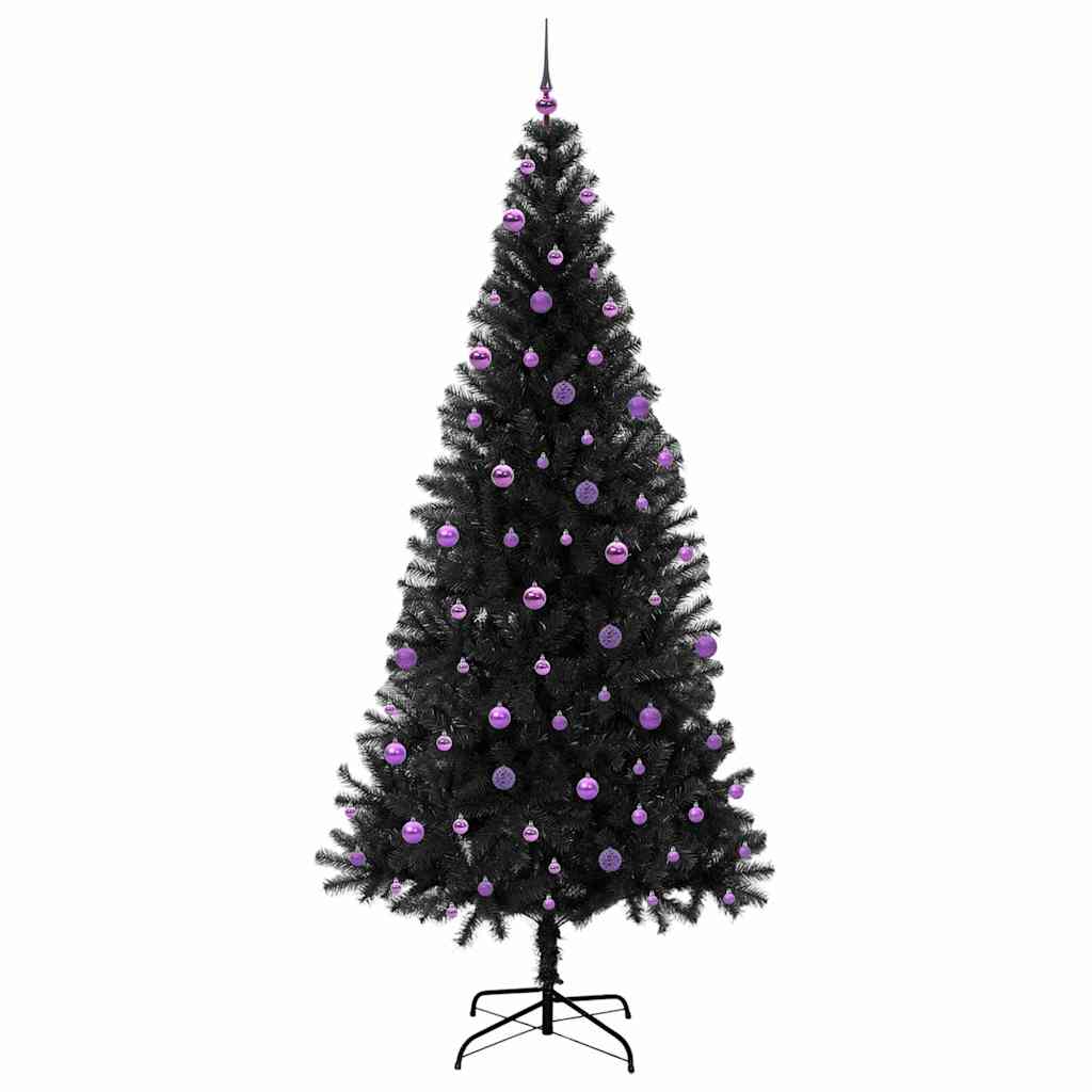 Kerstboom Met 300 Led Met Standaard Pvc Zwart 240 cm
