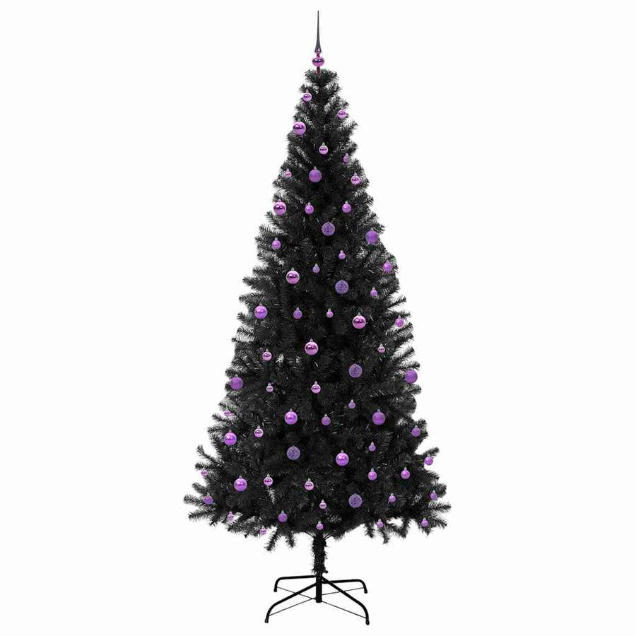 Kerstboom Met 300 Led Met Standaard Pvc Zwart 240 cm