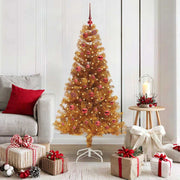 Kerstboom 150 cm goud met 150 LED en standaard