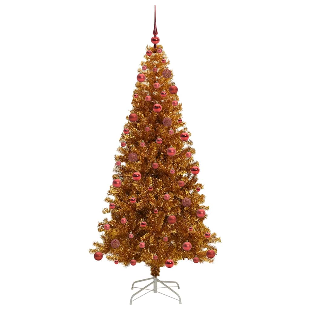 Kerstboom met 300 LED met standaard Goud 180 cm PET