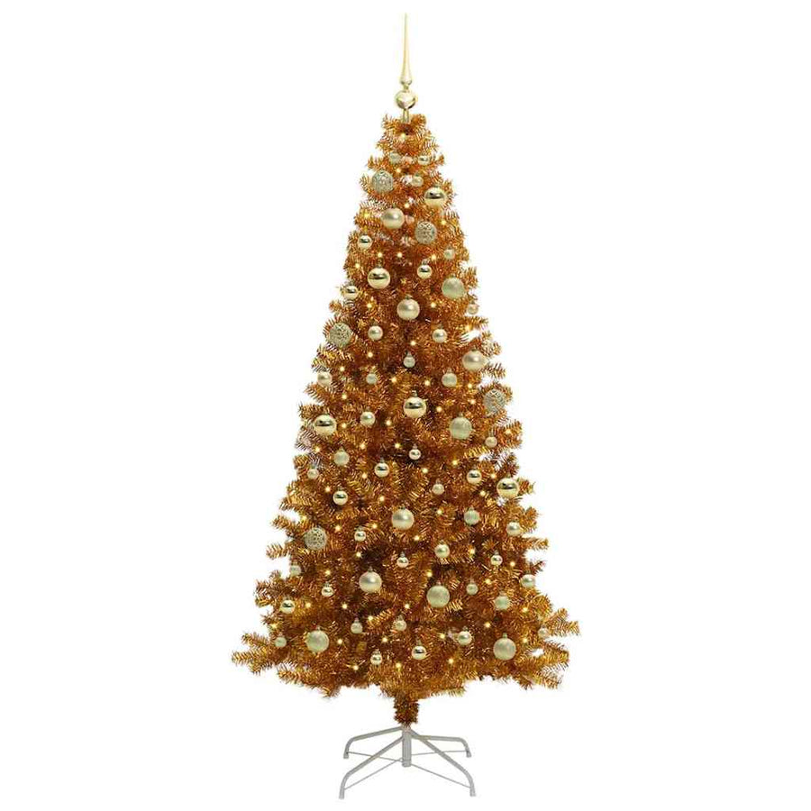 Kerstboom met 300 LED met standaard Goud 180 cm PET